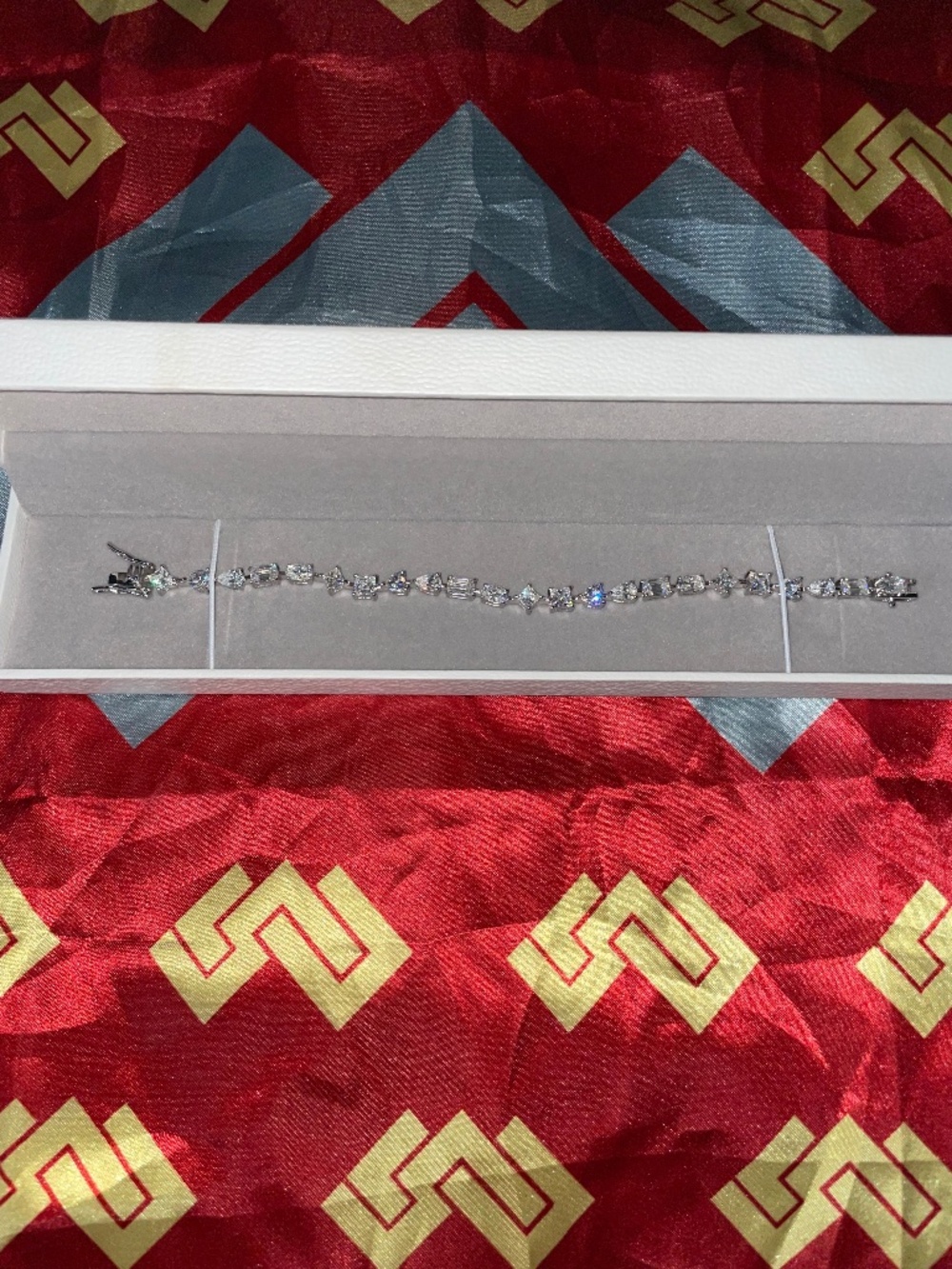925 Sterling silver moissanites bracelet